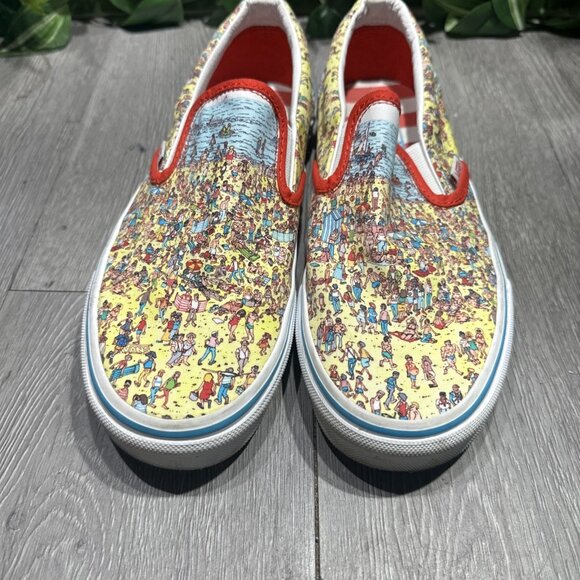 Vans x Where’s Waldo Classic Slip-On “Find Steve”  Women’s 7.5 / Men’s 6 - Picture 3 of 8